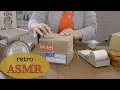 Retro post office at christmastime very slow asmr wrapping stamping crinkles soft spoken