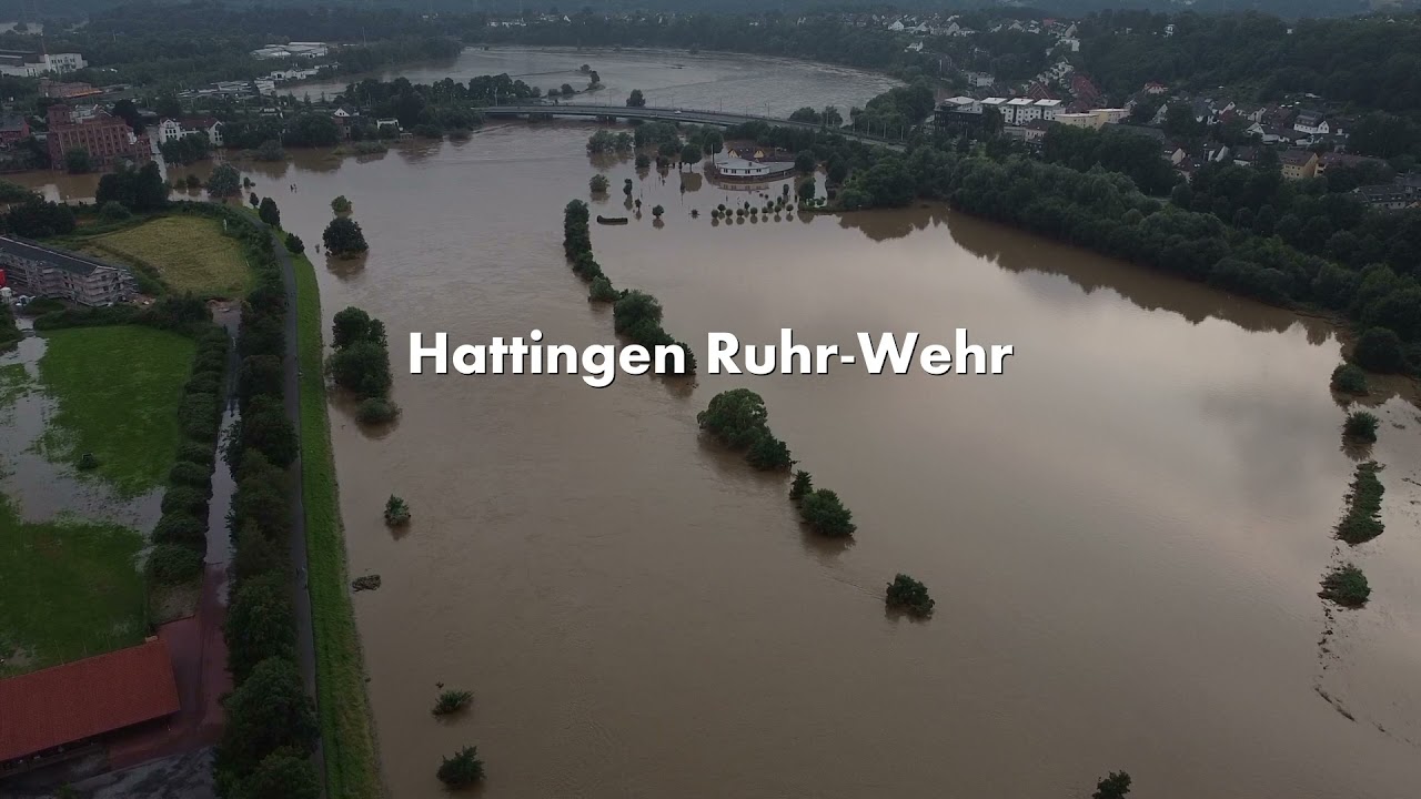 Hochwasser an der Ruhr Hattingen und Essen 15.07.2021