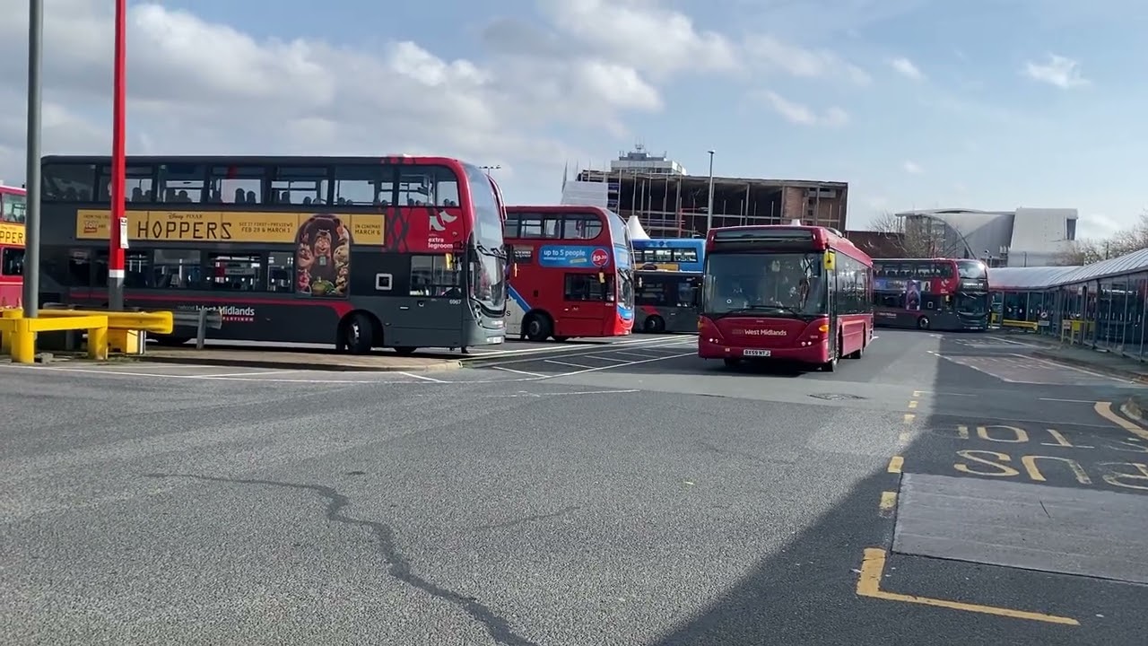 National Express West Midlands Scania Omnilink 1919 Bus Route 4M Walsall