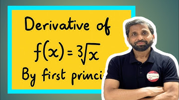 Derivative of cube root of X by first principle @StudyPointPro