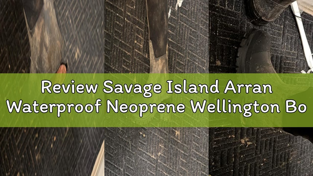 Geïsoleerde Regenlaarzen Waterdicht Savage Island Arran Korte Neopreen Rubberlaarzen - Geïsoleerde Rubberen Warme Waterdichte Regenlaarzen In Zwart En Groen, Zwart, 45.5 EU Snowboots Heren 43