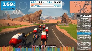 Zwift - TTT: WTRL Team Time Trial - Zone 17 (LATTE) on Triple Flat Loops in Watopia
