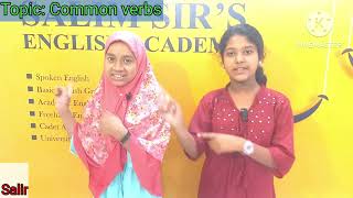 Husna and Shohra, with their outstanding presentation on the topic " Common verbs"