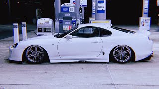 New parts for the Supra! || 4K || roof wing &amp; lip spoiler install