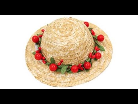 SUPVOX 10 piezas mini sombreros de paja muñeca sombreros de paja pequeños sombreros de paja naturales para manualidades diy 20 cm