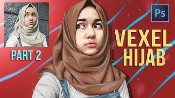 [ Photoshop tutorial ] Vector Vexel Hijab Potrait - Part 2 EYES