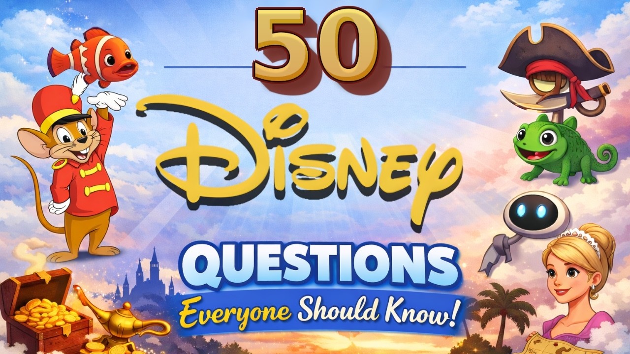 DISNEY 50 Questions Quiz Challenge - Questions EVERYONE Should know - How Many Can You Get Right?
