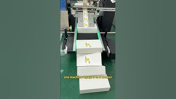 Fully automatic flat labeling machine with labeling speed 40～50pcs/min#labeling #labelingmachine