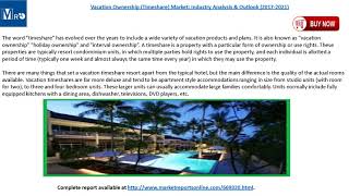 New Market Study On Vacation Ownership Market 2021
