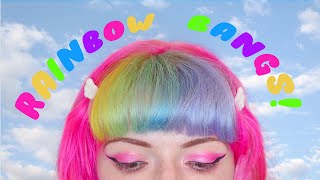 ♡ DIY Rainbow Bangs ♡ (I AM DUMB)