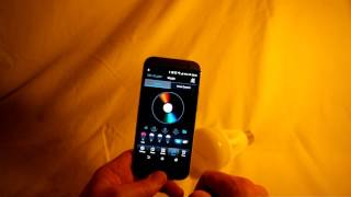 Setup and Demo of  MiLight Bluetooth App with LED Logic Remote Control Colour LED Light Bulb screenshot 1