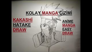 Easy Manga Drawing / Kakashi Hatake Drawing / Charcoal Drawing Easy Anime Manga Drawing Naruto