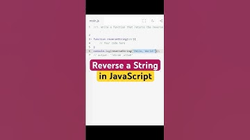 #5 JavaScript Interview Question | Reverse a String #shorts #javascript