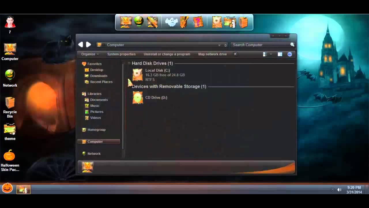 Halloween Skin Pack win7