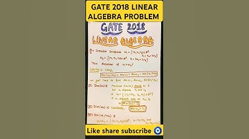 Gate mathematics problems | Linear Algebra | #math #linearalgebra #gatemathematics