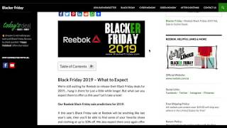 Reebok Black Friday 2019 Sale Preview 