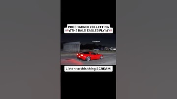 PROCHARGED Corvette Z06 goes full send leaving meet! CRAZY SOUND! #chevrolet #corvette #z06 #shorts