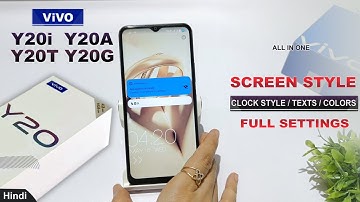 How to change lock screen style in vivo y20t, y20g, y20a, y20i | vivo y20 change clock style