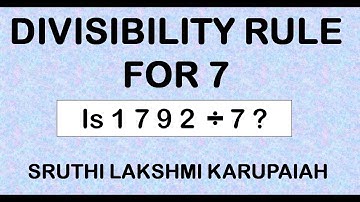Divisibility Rule For 7 | Divisibility test | Check if any number is divisible by 7