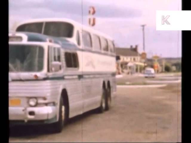 1958 New York Express Greyhound Bus, 1950s Color Home Movie