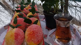 Пирожное персики🍑☁️ Вкус детства🍭⚘️