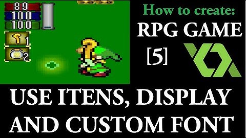 Game Maker RPG Game - Part 5: Use Itens, Display and Custom Font