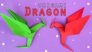 How to make an origami DRAGON || Easy Paper Dragon