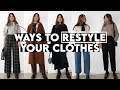 How To RESTYLE Your Clothes Into NEW Outfits | Outfit Ideas & Style Hacks To Try!