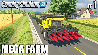 WELCOME to my NEW CHALLENGE | MEGA FARM Challenge | Farming Simulator 22 #1