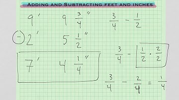 Adding And Subtracting Feet and Inches