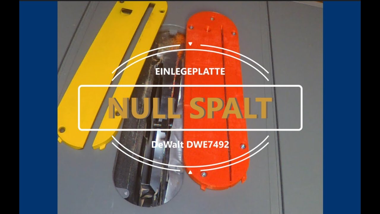 DeWalt DWE7492 – Einlegeplatte NULL-SPALT mit 3D-Drucker 