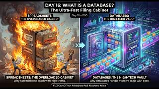 Full For Day 16 of 100 Days of Tech.What is a Database Why Spreadsheets Crash at Scal Guide