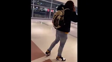 NLE Choppa Fights NBA Youngboy Fan At The Airport