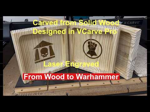 How I Built a Solid Wood Warhammer Dice Tray (VCarve Pro + Laser Engraving)