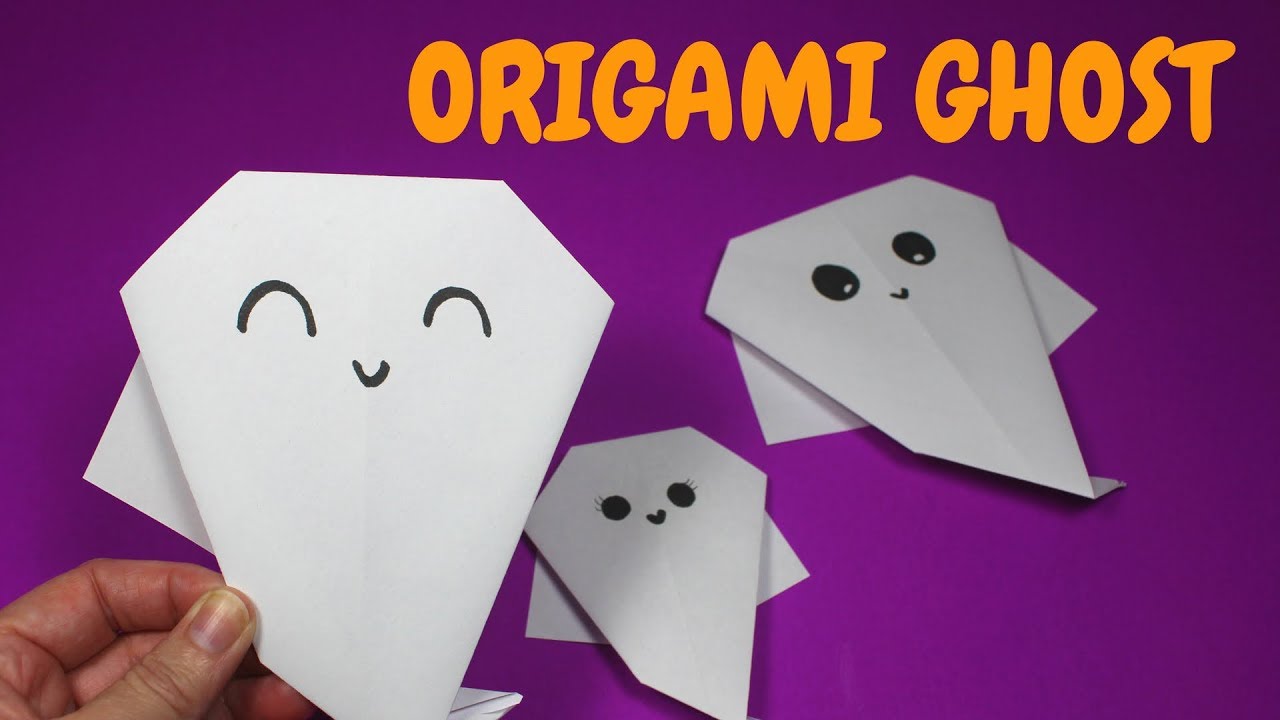 Easy Origami Ghost Halloween Crafts for Preschoolers YouTube