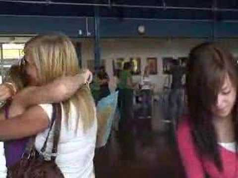 See students at Hemel Hempstead School celebrating their A-level results.