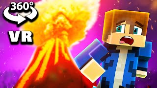 🌋360° VR - VOLCANO ERUPTION (Minecraft Animation)