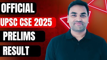 OFFICIAL:- UPSC CSE 2025 PRELIMS RESULT || UPSC PRELIMS RESULT 2025 || UPSC 2025 RESULT