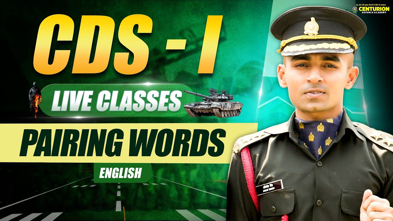 Pairing Words – Scoring Topic for CDS 1 2026 | English Live Class 🔥 ...
