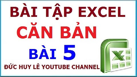 Bài tập Excel cơ bản 5 - Quản lý thuê phòng khách sạn