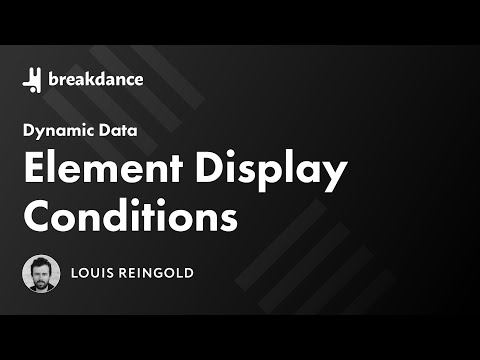 Conditional Element Display - Show Or Hide Elements Dynamically