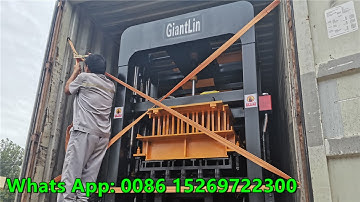 QT4-18 hot sale automatic concrete hollow block plant load container, delivery to Burkina Faso