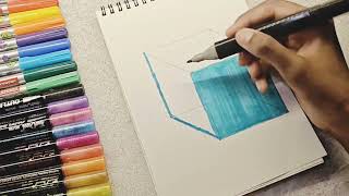 🎨 Impossible Cube Coloring Challenge 🤯 Satisfying 3D Illusion Art