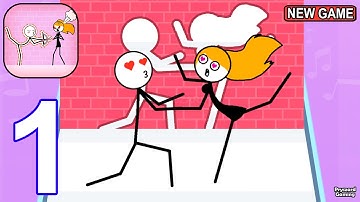 Through the Wall - Gameplay Walkthrough Part 1 Levels 1-20 Funny Stickman Puzzle Game (iOS, Android)