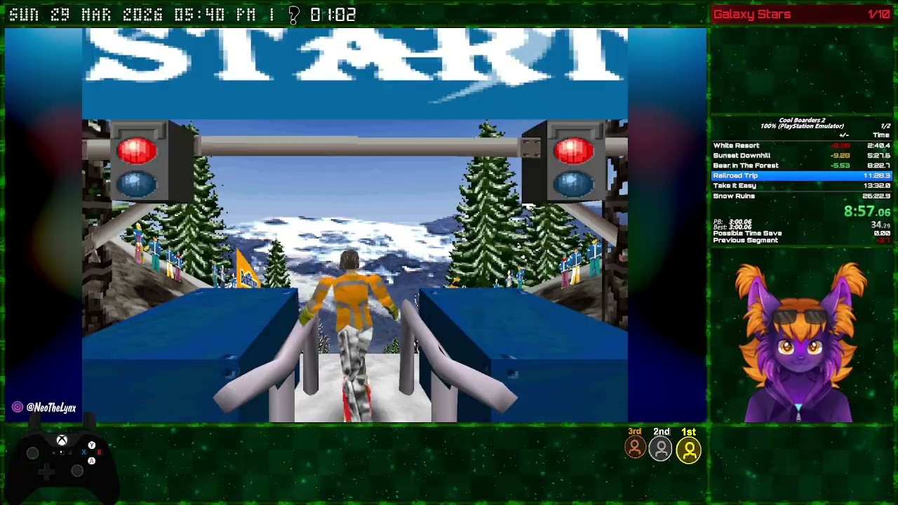 Cool Boarders 2 (100%) Speedrun in 25:57