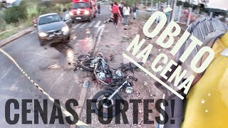 Deslocamento Para Coliso Carro X Moto bito Na Cena