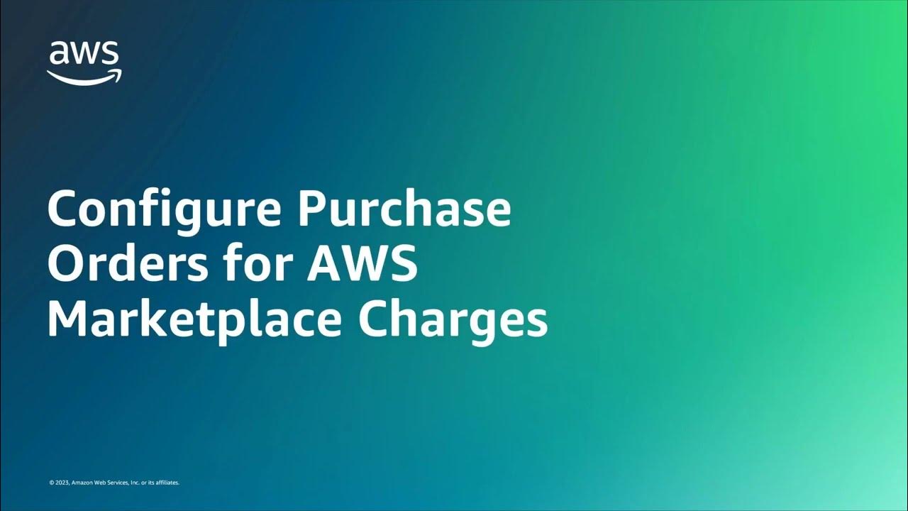 Managing your AWS Marketplace spend with purchase order features