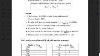 1301 Lab 1 Properties of Sound