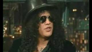 Slash Talks About Axl Rose  David Letterman Show