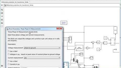 Free download of Matlab simulation file for Protection of transformer by differential relay